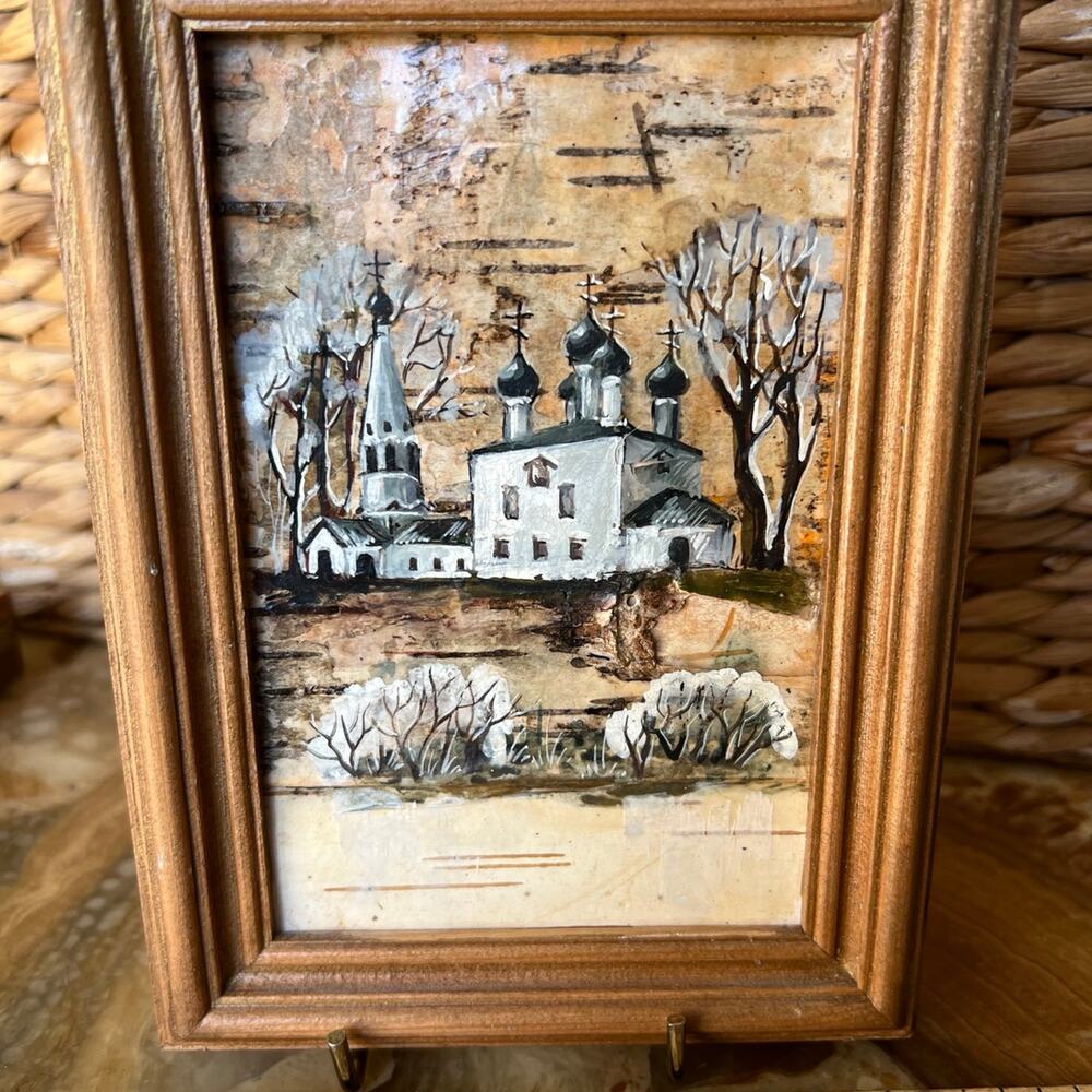 Wood hand painted picture